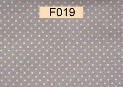 tissu coton beige pois blancs öeko tex référence F019