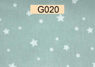 tissu coton vert étoiles blanches öeko tex référence G020