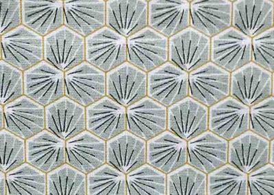 tissu coton vert géométrique référence 03