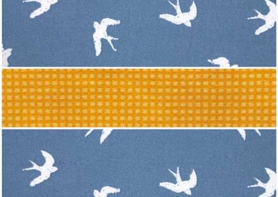 enfant-bleu motif hirondelles et jaune vif-référence 10