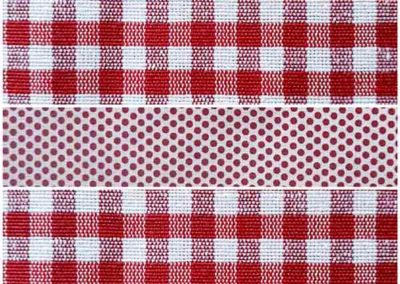 cabas enfant-rouge carreaux et blanc pois rouge -référence 05