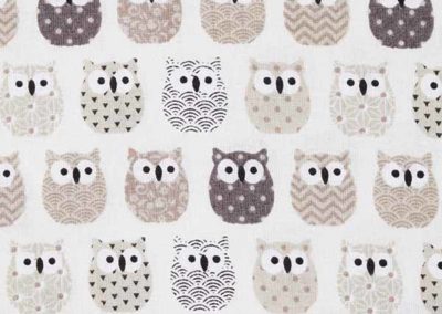 cape de bain beige motif hiboux référence 12