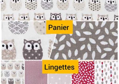 ensemble de toilette bébé beige et rouge motif hiboux- référence 02