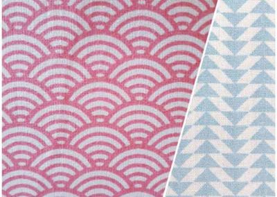 écailles rose et bleu triangles référence 04