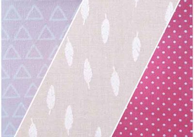 guirlande fanions rose et beige référence 02