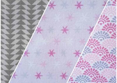 guirlande fanions rose et gris référence 01