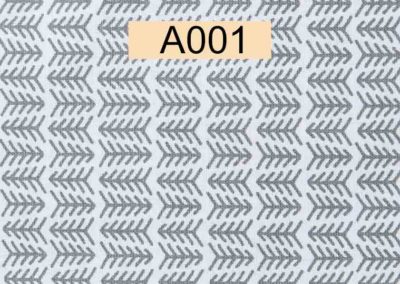 tissu coton blanc flèches grises öeko tex référence A001