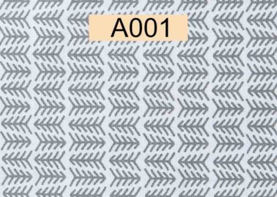 tissu coton blanc flèches grises öeko tex référence A001