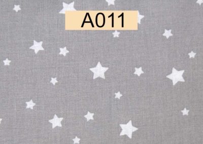 tissu coton gris étoiles blanches référence A011