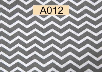 tissu coton chevrons blancs et gris référence A012