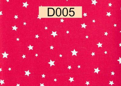 tissu coton rouge étoiles blanches référence D005