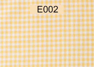 tissu coton vichy blanc et jaune référence E002
