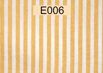 tissu coton grosses rayures blanches et jaunes référence E006