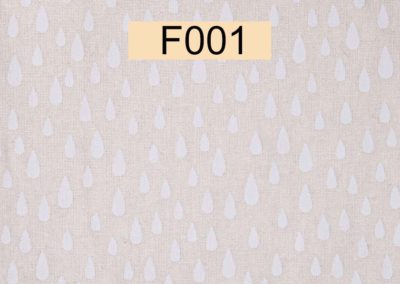 tissu coton beige gouttes blanches référence F001