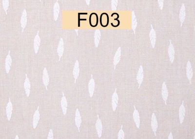 tissu coton beige plumes blanches öeko tex référence F003