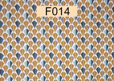 tissu coton odeca ocre bleu givré et marine öeko tex référence F014