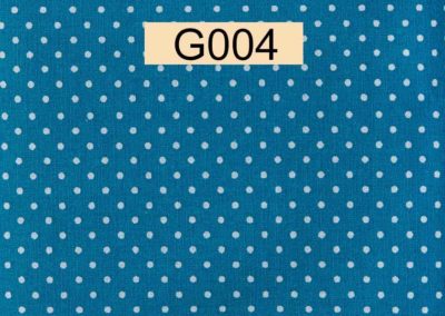 tissu coton vert canard pois blancs öeko tex référence G004
