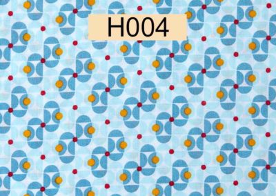 tissu coton multicolore motifs bleu rouge et jaune référence H004
