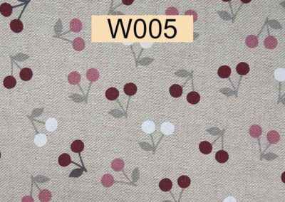 tissu lin cerises référence W005