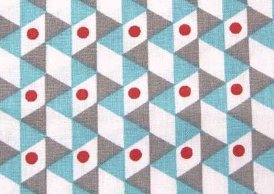 sac à goûter bleu multicolore géométrique référence 30