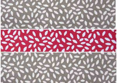 sac cabas femme beige et rouge grains de riz référence 02