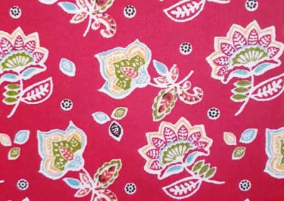 cabas rouge à fleurs référence 06