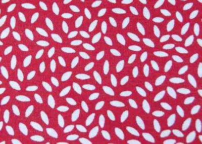 cabas rouge grains de riz blancs référence 07