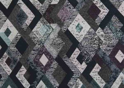 tissu jacquard bleu multicolore losanges référence 03