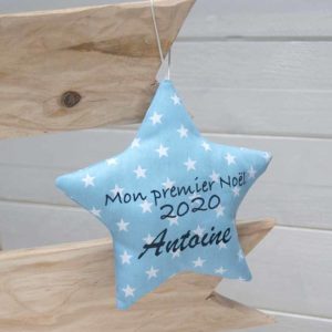 décoration de sapin étoile personnalisée
